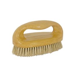 BROSSE ACIER LAITON GRANDE POIGNEE